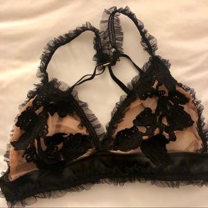 For Love & Lemons Black Lace Bra